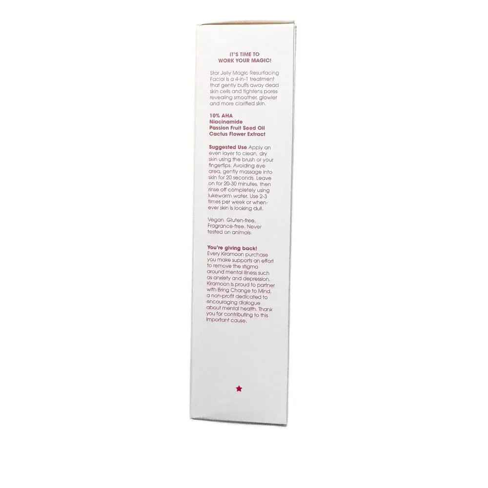 NWT Kiramoon Beauty Star Jelly Clear Magic Resurfacing Face Mask — 1.69fl.oz.